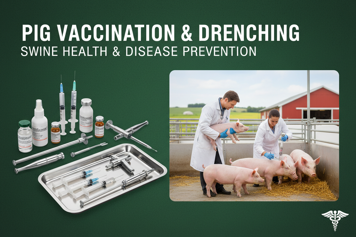 Pig Vaccination and Drenching
