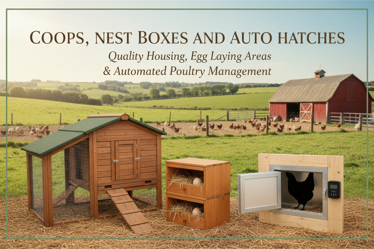 Coops, Nest Boxes and Auto Hatches