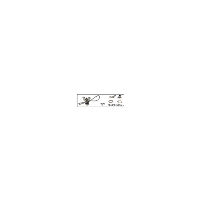 Metal clamp for 3mm cable, INOX - 1020-06