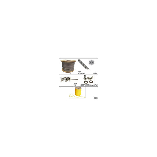 Main cable - wire rope A4 AISI 316, stainless - 1043