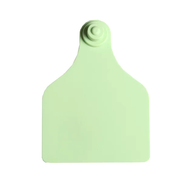 Ear tag Super Maxi + push button (99 mm x 74 mm) | 20 pieces | green