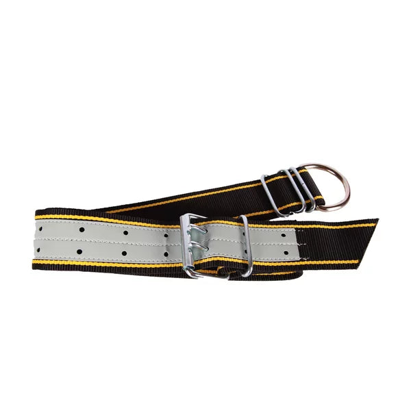 KAMER nylon cattle collar | leather reinforced (1.70 m) | yellow black
