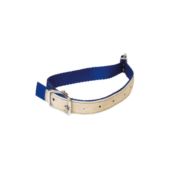 horizont Nylon neck strap for sheep | leather reinforced | blue