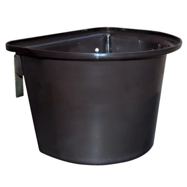 Plastic tournament feeding trough | with hook | black| (14 L)