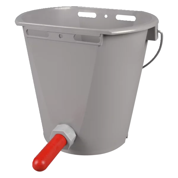 horizont Plastic calf feeder bucket | gray |(8 L)