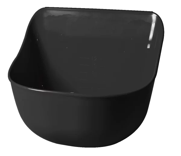 Universal feeding trough | without handle | black | (12 L)