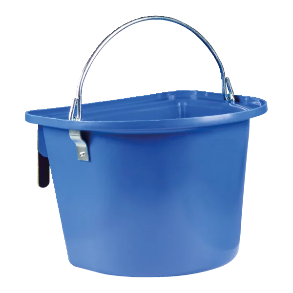 Plastic tournament feeding trough | with handle and hook (14 L) | blue