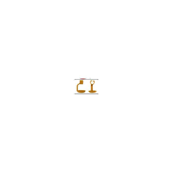 Drip cup with one arm yellow color - 4622-03