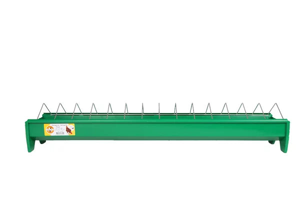 Feeding trough for chickens | plastic | green (75 cm)