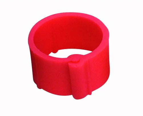 Plastic poultry clip ring (25 pieces) | √∏ 12 mm | red