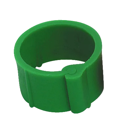 Plastic poultry clip ring (100 pieces) | √∏ 20 mm | green