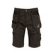 Xpert Pro Stretch+ grey and black work shorts with holster pockets.