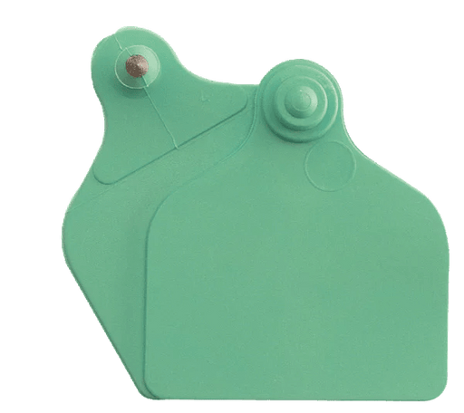 Ear tag Maxi + Maxi (71 mm x 63 mm) | 20 pieces | green - Ballyholland Poultry