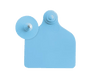 Ear tag Maxi + push button (71 mm x 63 mm) | 20 pieces | blue - Ballyholland Poultry
