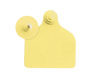 Ear tag Maxi + push button (71 mm x 63 mm) | 20 pieces | yellow - Ballyholland Poultry
