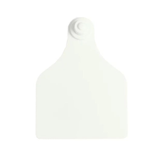 Ear tag Super Maxi + push button (99 mm x 74 mm) | 20 pieces | white - Ballyholland Poultry