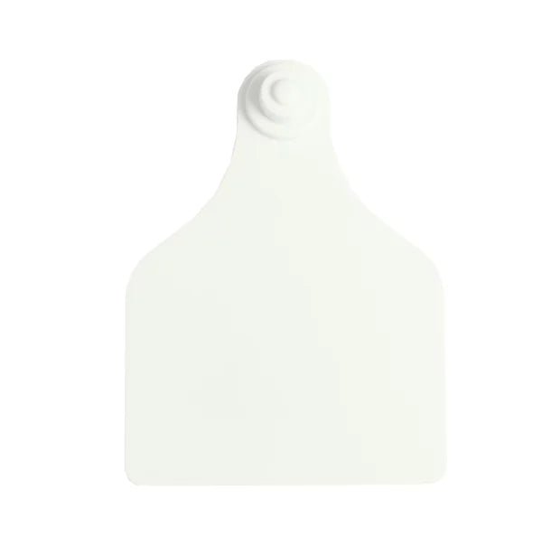 Ear tag Super Maxi + push button (99 mm x 74 mm) | 20 pieces | white - Ballyholland Poultry
