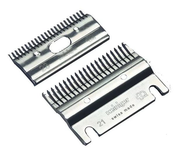 Heiniger shear blade set| 21 and 23 teeth - Ballyholland Poultry
