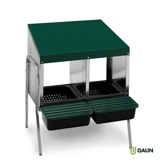 LAYING NEST 2 COMPARTMENTS PLASTIC FLOOR WITH LEGS - Ballyholland Poultry
