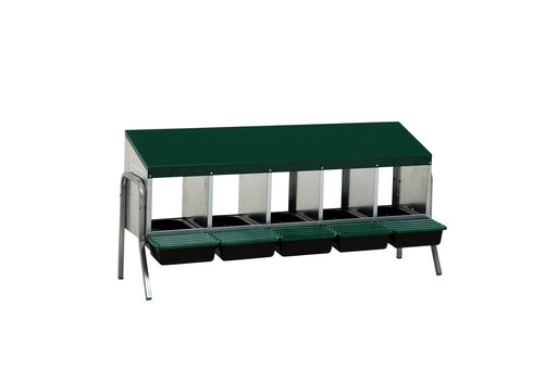 LAYING NEST 5 COMPARTMENTS PLASTIC FLOOR WITH LEGS - Ballyholland Poultry