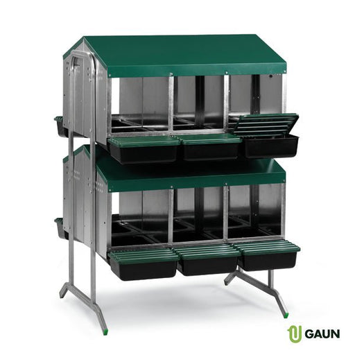 LAYING NEST PLASTIC FLOOR BATTERY - 12 COMPART. - Ballyholland Poultry