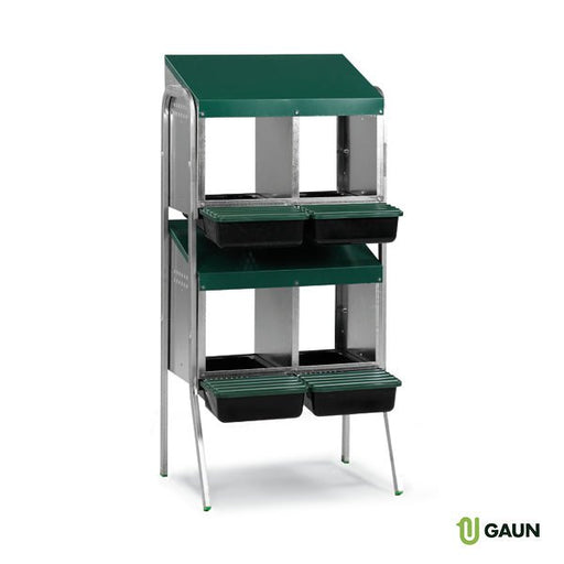 LAYING NEST PLASTIC FLOOR BATTERY - 4 COMPART. - Ballyholland Poultry