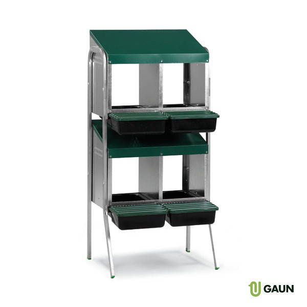 LAYING NEST PLASTIC FLOOR BATTERY - 4 COMPART. - Ballyholland Poultry