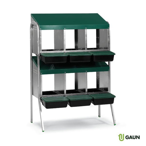 LAYING NEST PLASTIC FLOOR BATTERY - 6 COMPART. - Ballyholland Poultry