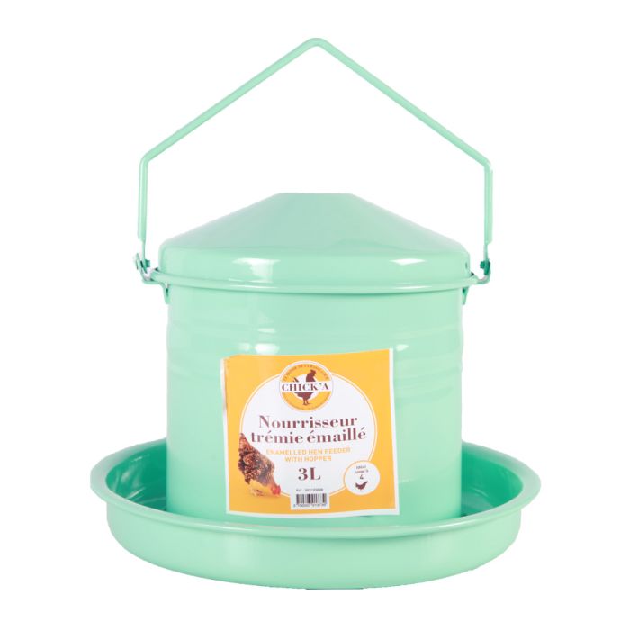 LIGHT GREEN VINTAGE FEEDER 3L - 4 HENS - Ballyholland Poultry