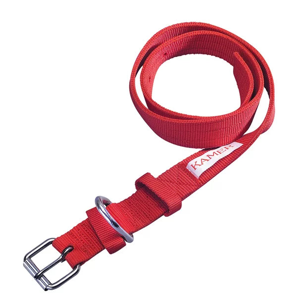 KAMER nylon neck strap for cattle (125 cm) | red