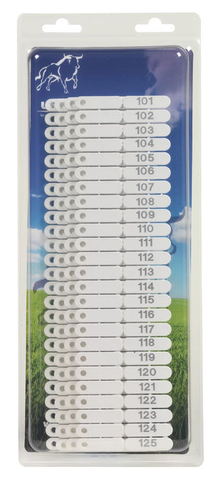 UKALTAG ear tags for sheep (100 pieces) | 101 to 200 | white