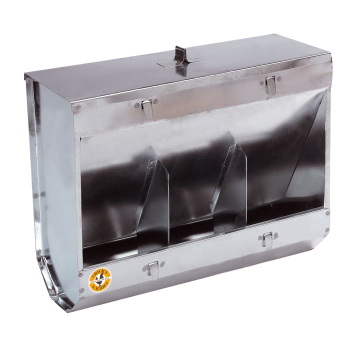 3 Compartment Metal Rabbit & Poultry Feeder — Ballyholland Poultry