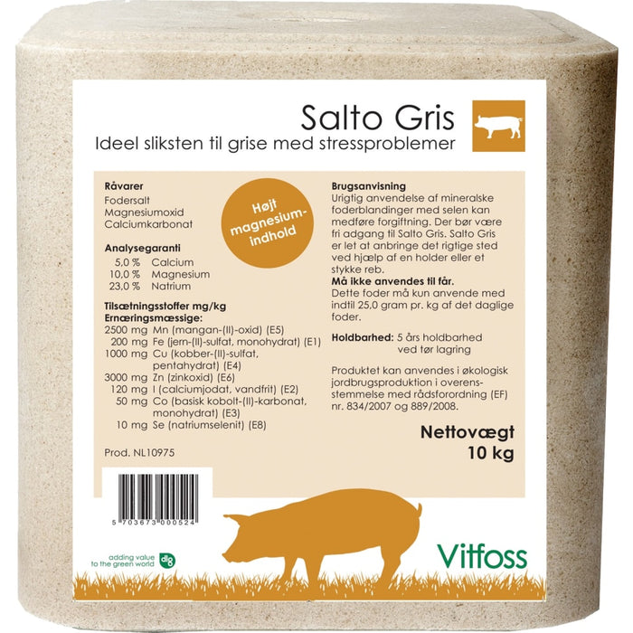Salto Gris mineral lick stone for pigs with high magnesium content.