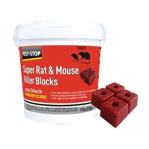 Super Rat & Mouse Killer Wax Blocks - bromadiolone (15 x 20g) - Ballyholland Poultry