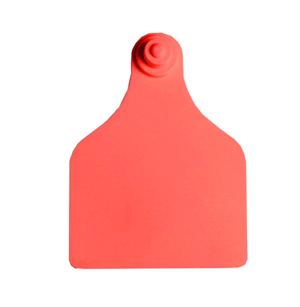 Ear tag Super Maxi + push button (99 mm x 74 mm) | 20 pieces | red